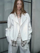 Practical personality linen draped trapezoidal jacket"Modern Past"