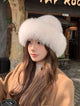 Mink fur hat women autumn winter fox fur bucket hat