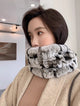 Rex rabbit fur scarf elastic woven fur neck scarf