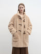 Light and wandering imported Lagon style curly Shearling Coat velvet stick button stand collar jacket