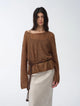 Mohair Sequin Knit Blended Hollow oversized sweater Loose O-Neck Top Long Sleeve,"Sparkling Spring"