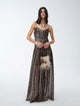 Retro Paisley Print Silk Holiday Sling Dress"Floating Lights"