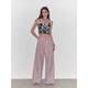 "Light and Shadow Walking" Retro Fashionable Dirty Printed Reverse-Fold Mid-Low-Waist Double-pleat Straight-leg Wide-Leg Casual Pants