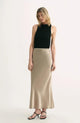 "Extremely luxurious" American EASTMAN acetate glossy bias-cut elegant slim fishtail skirt