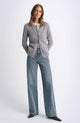 Classic retro old money style, craft washed organic cotton, retro straight slim jeans