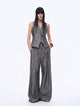Linen draped vest and straight trousers suit"Old Money Space"