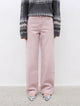 "Active Street" Retro casual fashionable colorful heavy washed slim all-match straight jeans
