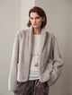 Pure Mink Urban Casual Small Green Fruit Collar Exquisite Drop Shoulder Short Mink Jacket