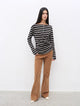 "Road to Extraordinary" Retro modern versatile slim corduroy flared trousers