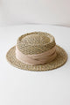 "Casual Beach Hat" French retro all-match salty grass woven concave top sun hat for summer