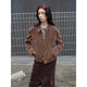Melard Color Series Luxury Brand Same Edition Vintage Wash Distressed Velvet Moto Denim Jacket