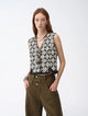 "Venice" Classical simple silhouette Italian imported jacquard ethnic style V-neck vest