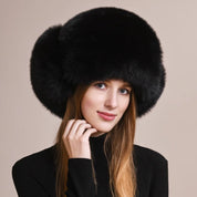 Fireladyfur Women's Solid Earmuffs Hat in a Classic Style