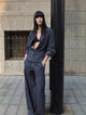 Refreshing breathable twill linen deconstructed silhouette old money style waist shirt top"Berlin Afternoon Tea"