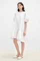 "Ailande" round neck puff sleeve temperament dress for women summer