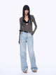 Distressed dirty dyed Tencel cotton jeans"Art Journey"