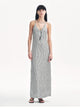 Linen Sequin Embroidery Dress Summer"Galaxy Trace"