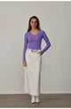 "Stobe" worsted low-waisted fashionable versatile suit retro neutral straight skirt