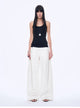"Simple White Draft" Hand-painted Printed Slightly A Straight Jeans