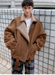 "Jazz Party" motorcycle jacket merino fur short fur coat