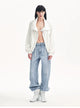 "Front Page Daily" drawstring raglan sleeve straight collar jacket summer