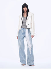 Distressed dirty dyed Tencel cotton jeans"Art Journey"