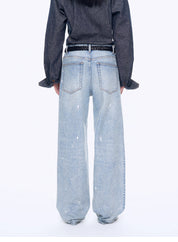 Distressed dirty dyed Tencel cotton jeans"Art Journey"