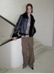 "Luxury and Elegance" motorcycle style Tuscan sheepskin short fur coat for women