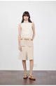 "Postcard Memory" Retro corduroy design front slit workwear fishtail skirt