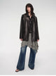 Goatskin simple and versatile retro suit-style leather windbreaker jacket "Fashionable Kosi"