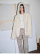 "Winter Snow" lazy silhouette hooded Tuscan curly sheepskin fur coat winter