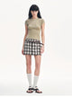 Tencel acetate fake two-piece slim fit straight shoulder T-shirt"Memory Navigation"