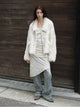 "Dream Walk" long lapel Tuscan wool sheepskin short fur coat for women