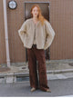 "Darcy Manor" imported Tuscan straight wool sheepskin sweetheart collar short fur coat