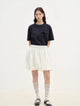 "Bubble Park" elastic waist three-dimensional flower bud new skirt