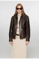 Vintage Brown Aviator Leather Jacket “South City Old Lane”