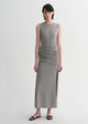 Ice silk wool blend dress with adjustable waistline, hip-flattering design, slim fit for a figure-slimming effect