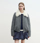 "Johnny" short parka in Tuscan fur collar with removable lining