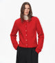 Albaca Alpaca Brushed Round Neck Straight Cardigan Women's Sweater