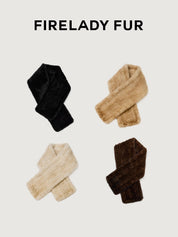 Firelady Fur Mink Fur Scarf with Woven Design Copenhagen Purple Label Elegant High-Quality