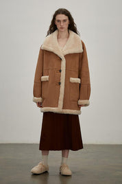 Makino Tour Double-sided shearling coat