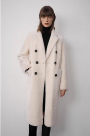 "Korean Drama Ace" Merino mid-length sheepskin coat