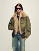 Firelady Fur Women's Multi-Color Fur Collar Parka - Pilot Jacket Style "Serene Heat Island"