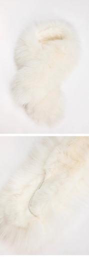 Fox fur double-sided fur scarf