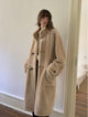 Dreamer Stand Collar Casual Imported Merino Long Sheepskin Jacket