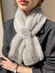 Mink fur flower fur scarf women's winter double-sided woven fur neck scarf