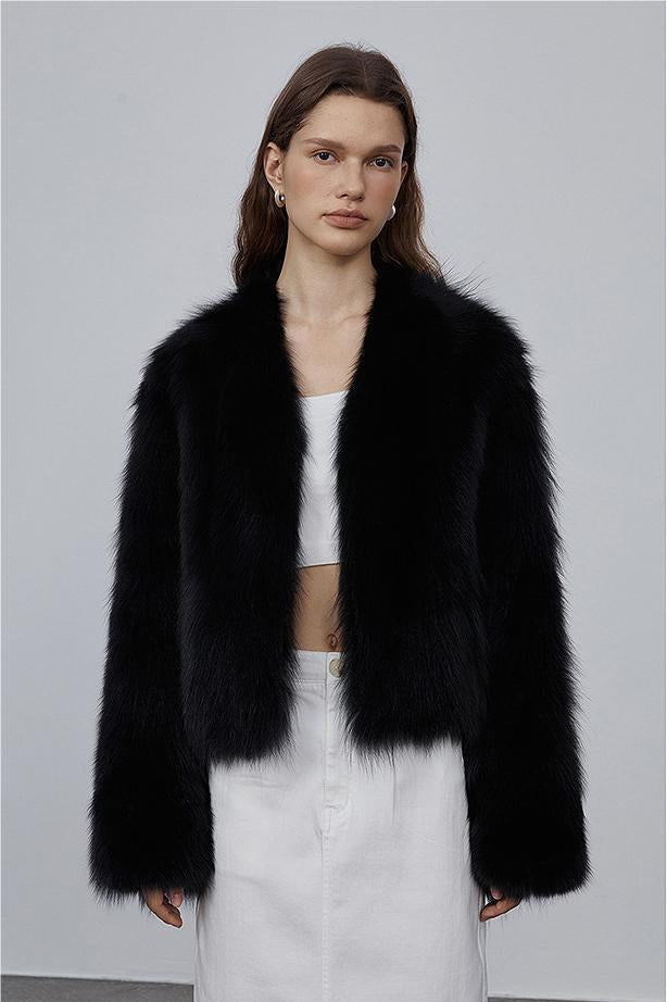 Letrans Women's Short Fox Fur & Leather Coat "Free Spirit Collection"
