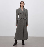 "After the Dawn"Women's Waist-Defined Coat with Suit Collar for Fall and Winter