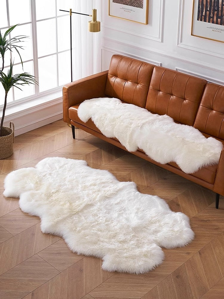 New Zealand imported wool carpet sofa cushion whole sheepskin cushion floor mat