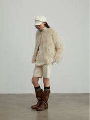 Reed Flower Finnish Fox Fur Coat